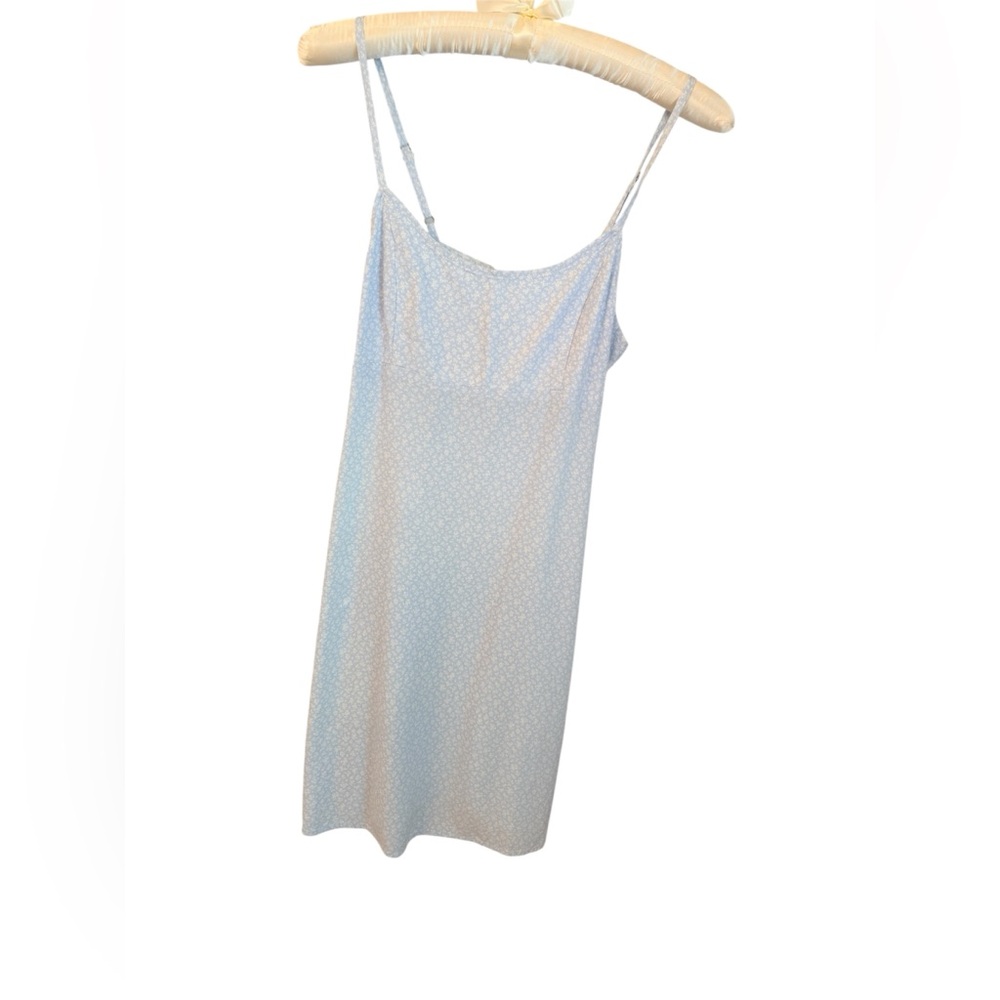 John Galt Blue Ditsy Floral Mini Slip Dress Adjustable Straps